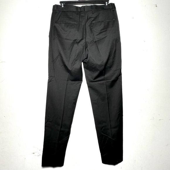 HUGO BOSS Black Wool Blend Dress Pants Flat Front Men Size 28R - Picture 2 of 8